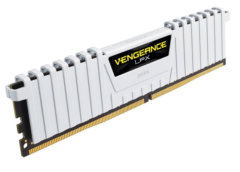 16GB Corsair Vengeance LPX (2x8GB) DDR4 DRAM 2666MHz C16 Memory Kit - White image