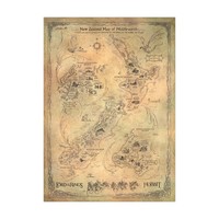 Lord of the Rings: New Zealand Map of Middle-Earth - by Weta