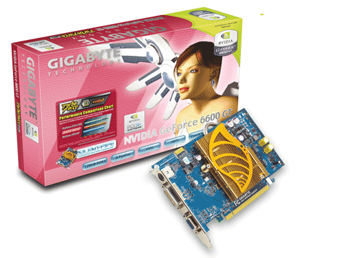 Gigabyte Graphics Card NVIDIA GeForce Turbo Force 6600 GT 128M PCIE image