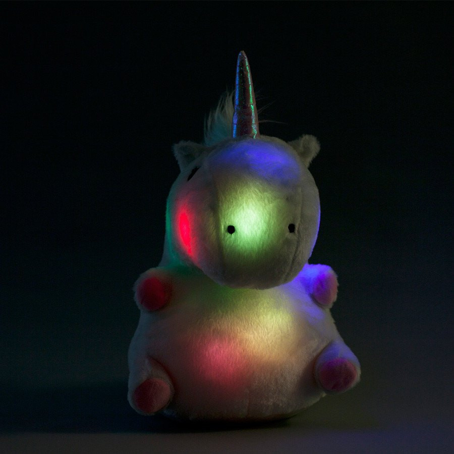 Chubby Light-Up Unicorn Pillow image