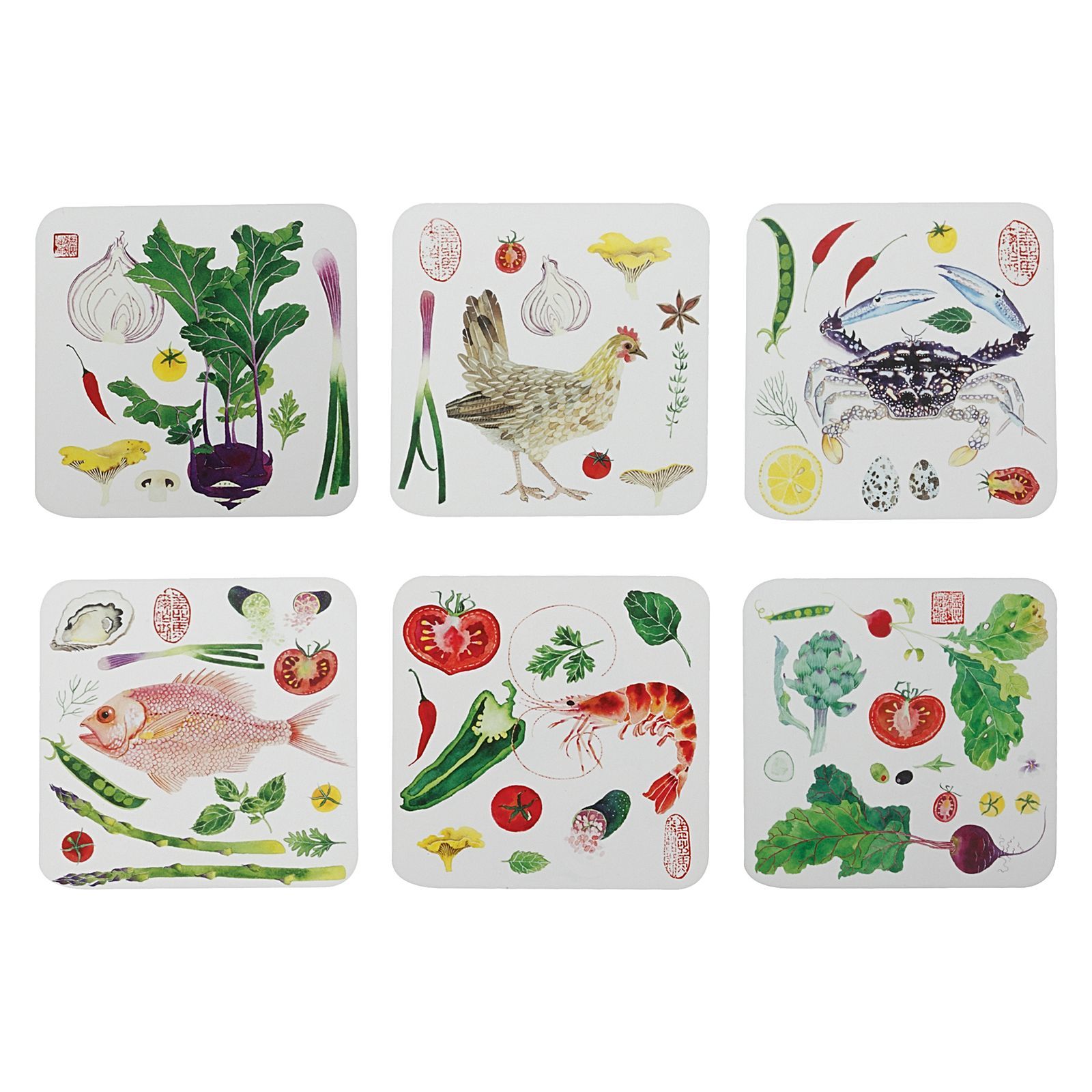 Maxwell & Williams Epicurious Coasters (Set of 6) at Mighty Ape NZ