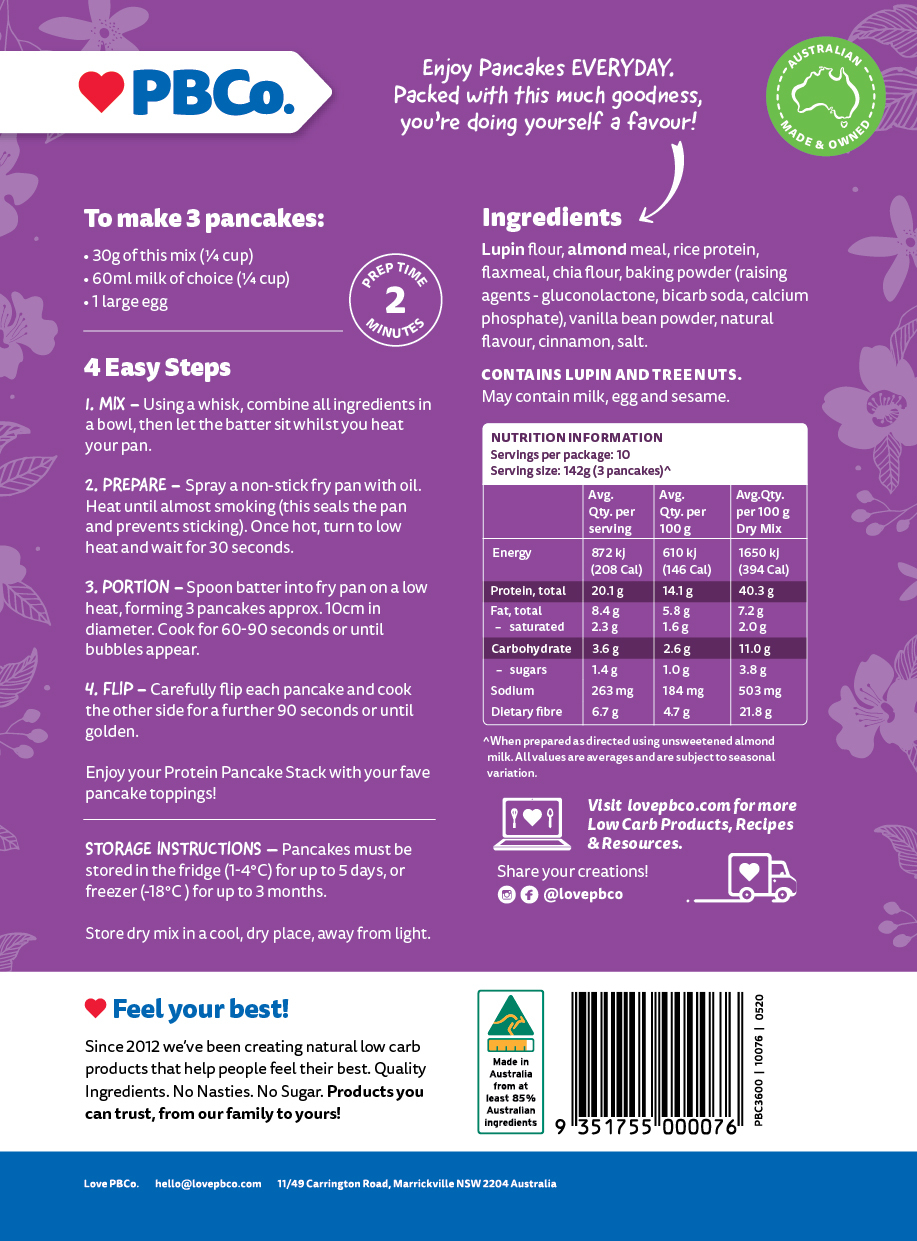 PBCo. Protein Pancake Mix 300g image