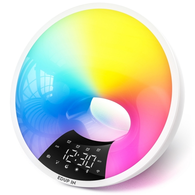 Alarm Clock with White Noise and Night Light at Mighty Ape NZ