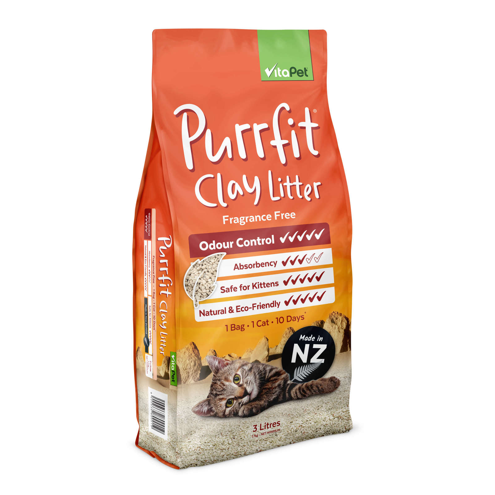 Buy Vitapet Purrfit Clay Litter (3L) at Mighty Ape NZ