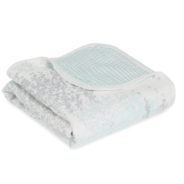 Buy Aden + Anais Silky Soft Bamboo Stroller Blanket Metallic Skylight Birch at Mighty Ape