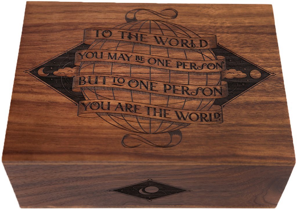 Cardtorial Wooden Box - You Are The World image