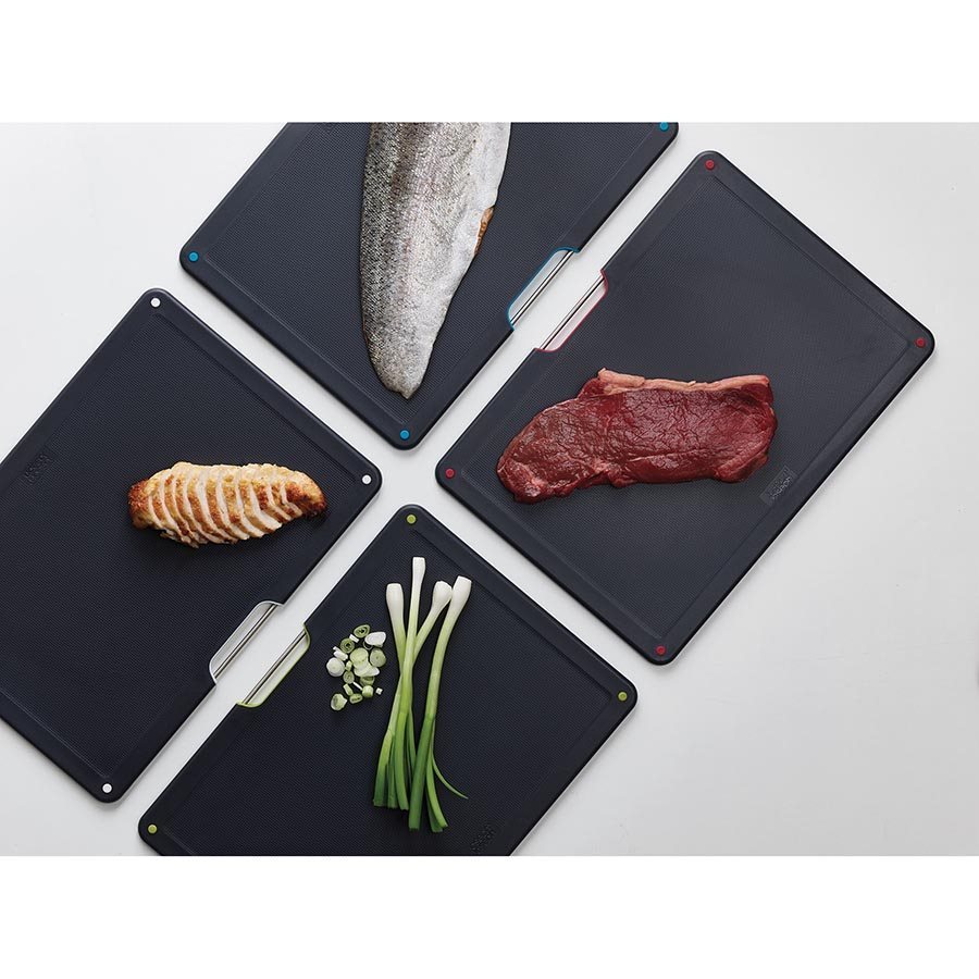 Joseph Joseph Folio Steel 4 Piece Chopping Board Set at Mighty Ape NZ