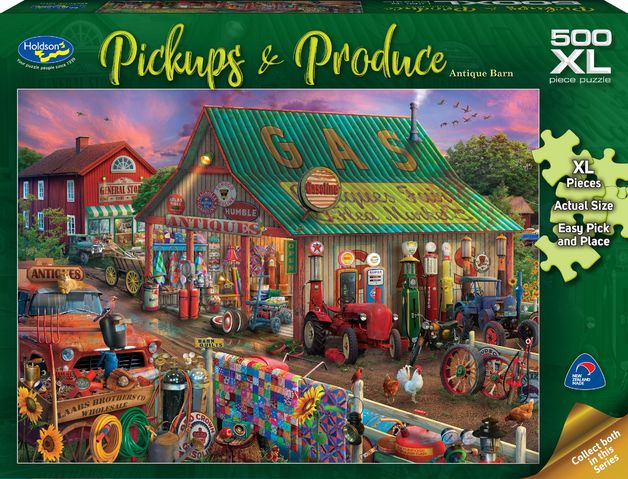 Holdson XL: 500 Piece Puzzle - Pickups & Produce S2 (Antique Barn)