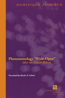 Phenomenology "Wide Open" by Dominique Janicaud image