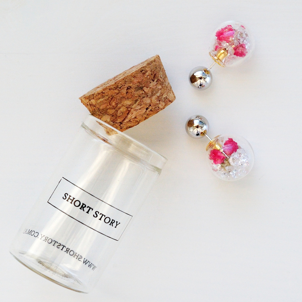 Short Story: Fantasy Bubble Earrings - Flower Pink image