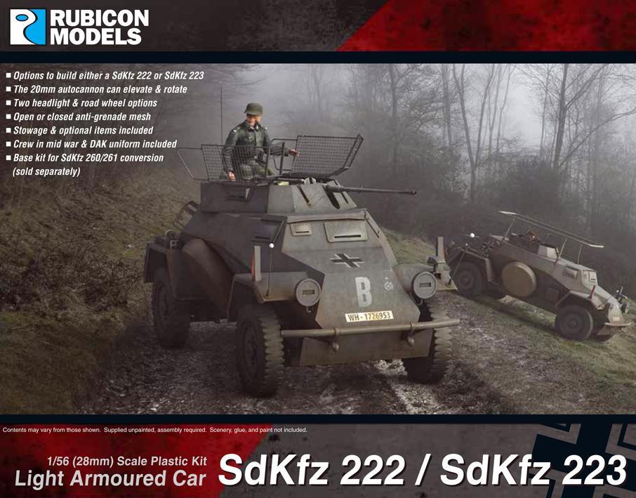 Rubicon 1/56 SdKfz 222/223 Light Armoured Car image