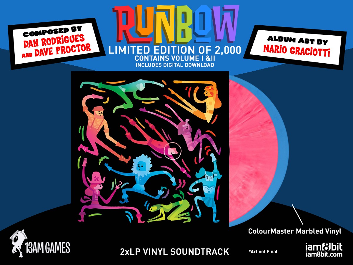 Runbow Original Soundtrack (2LP) on Vinyl by Dan Rodrigues