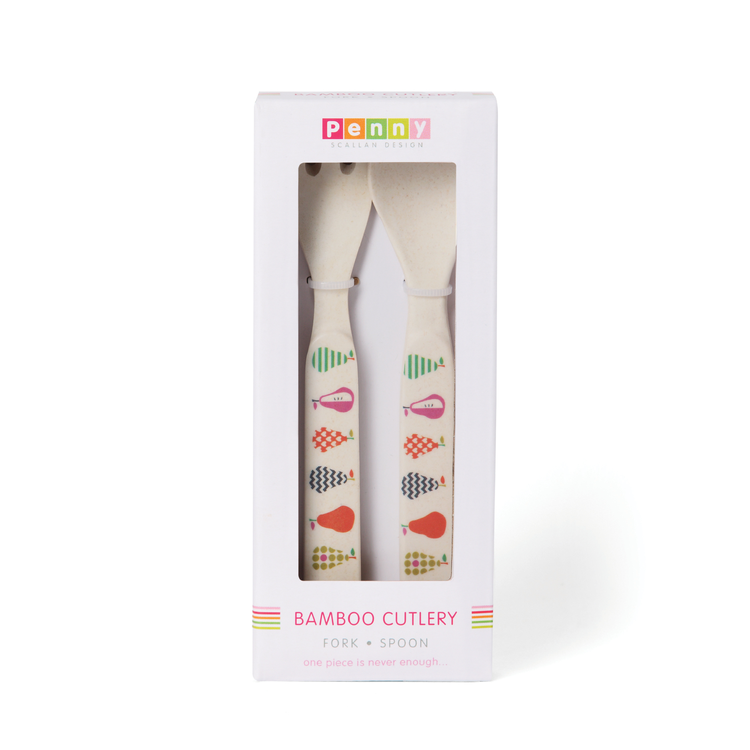 Pear Salad Bamboo Meal Set with Cutlery