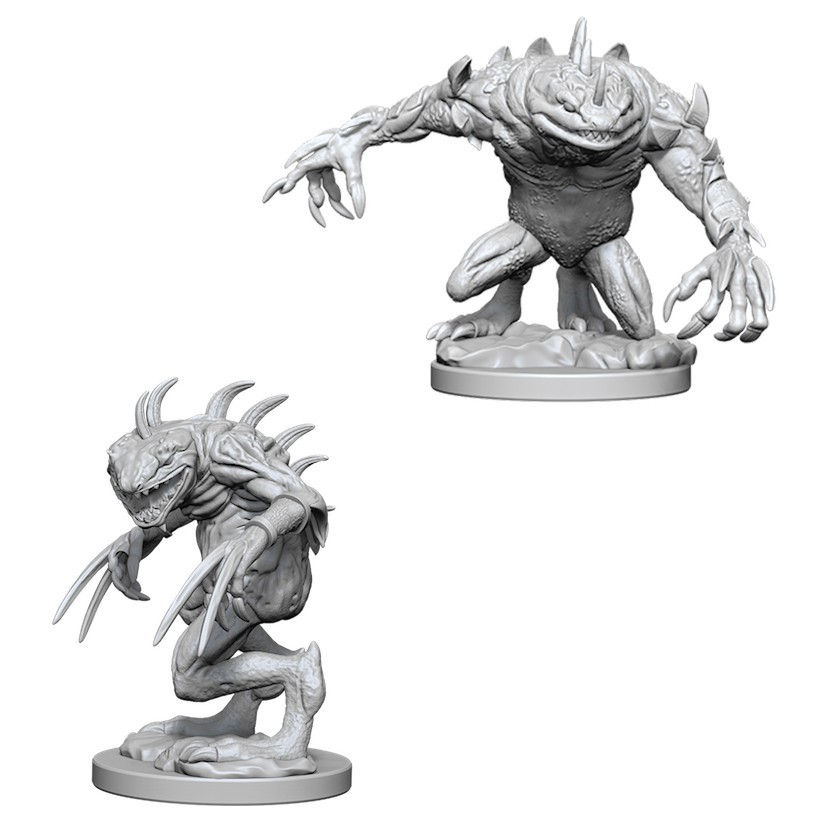 D&D Nolzur's Marvelous: Unpainted Miniatures - Grey Slaad & Death Slaad image