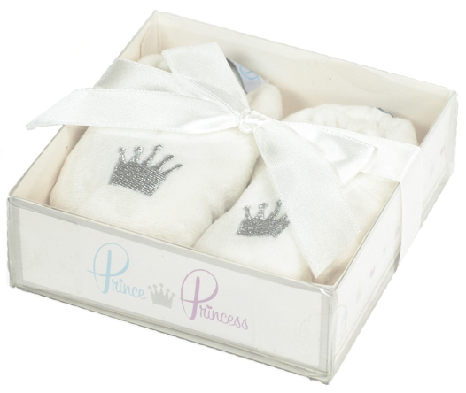 Prince & Princess Bear Slippers - Cream image