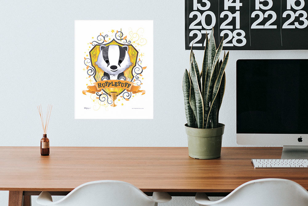 Harry Potter Hufflepuff Watercolor Mightyprint Wall Art At Mighty Ape Nz