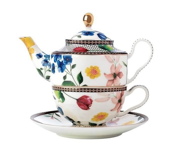 Maxwell & Williams Teas & C's Contessa Tea For One with Infuser (White