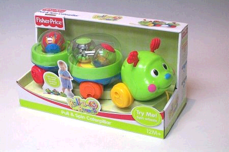 Fisher Price Roll a Rounds Pull and Spin Caterpillar