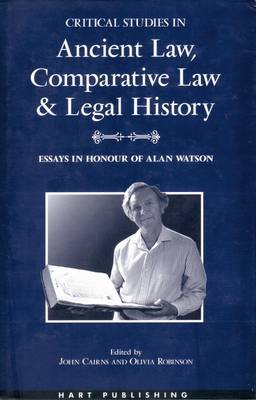 Critical Studies in Ancient Law, Comparative Law and Legal History on Hardback