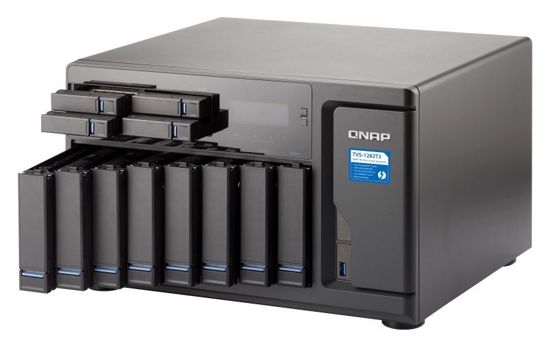 QNAP TVS-1282T3-i7-64G NAS,8+4+2xM.2 SLOT(NO DISK),64GB,I7-7700,THUNDERBOLT3,GbE(4),TWR,2Y image