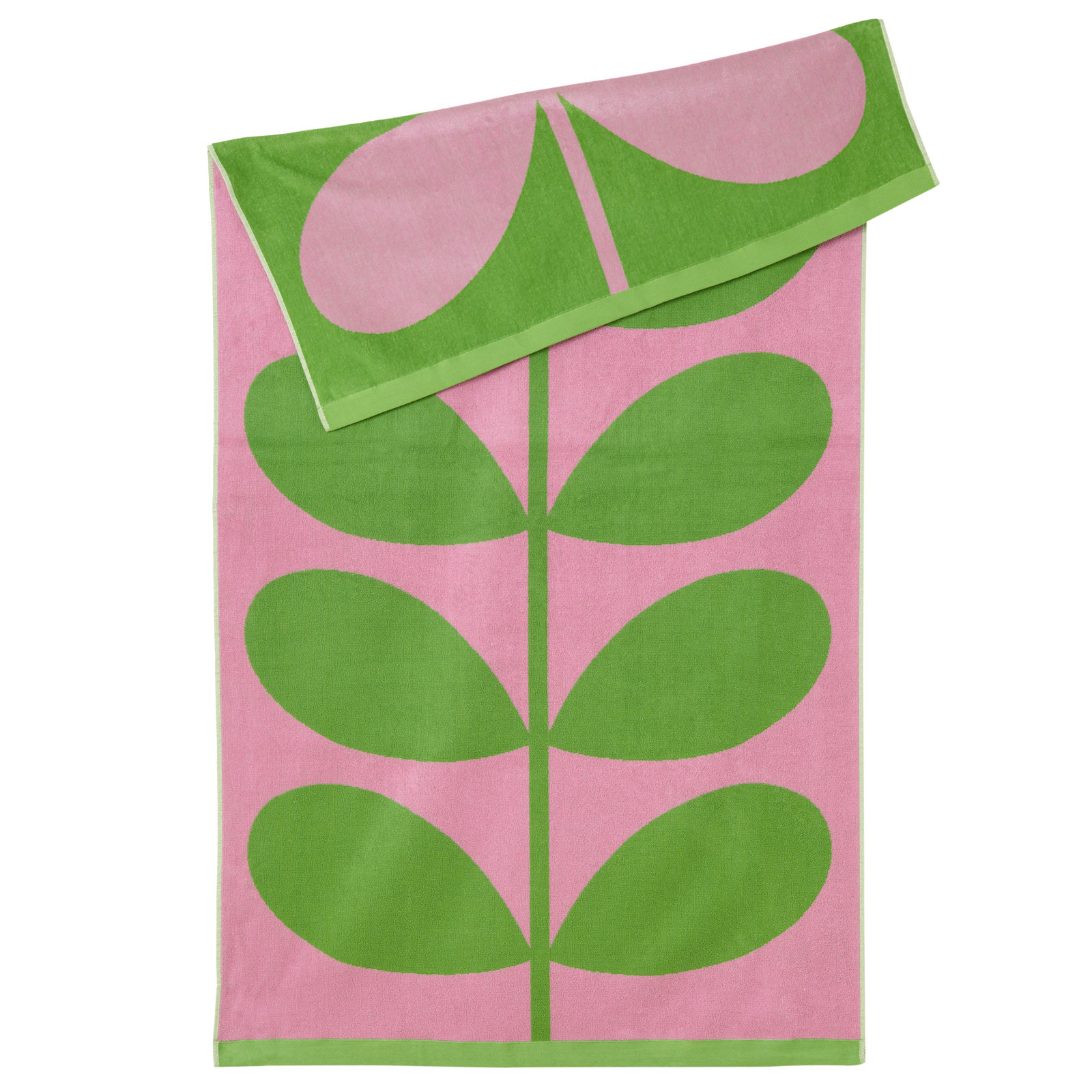 Orla Kiely Luxury Beach Towel - Lilac Pink Stem image