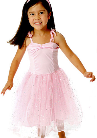 Fairy Girls - Sparkle Ballet Dress in Light Pink (Medium, age 4-6) image