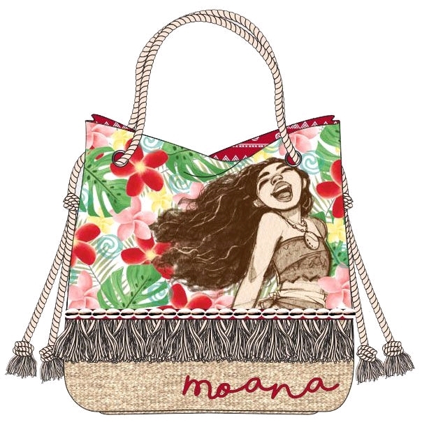 Loungefly: Moana - Sketch Print Burlap Tote