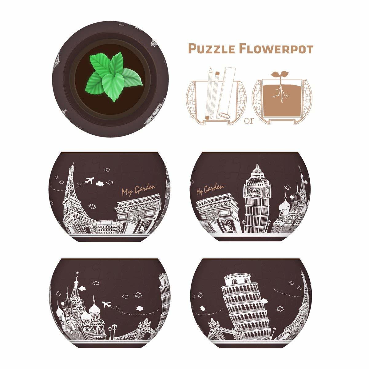 Pintoo: 80-Piece Puzzle Flower Pot - Modern Architectures image