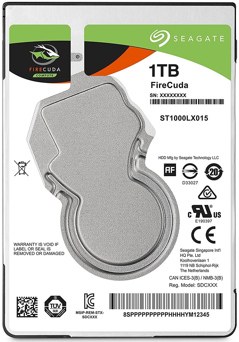 1TB Seagate FireCuda SATA 6Gb/s 2.5" Hybrid Gaming Hard Drive image