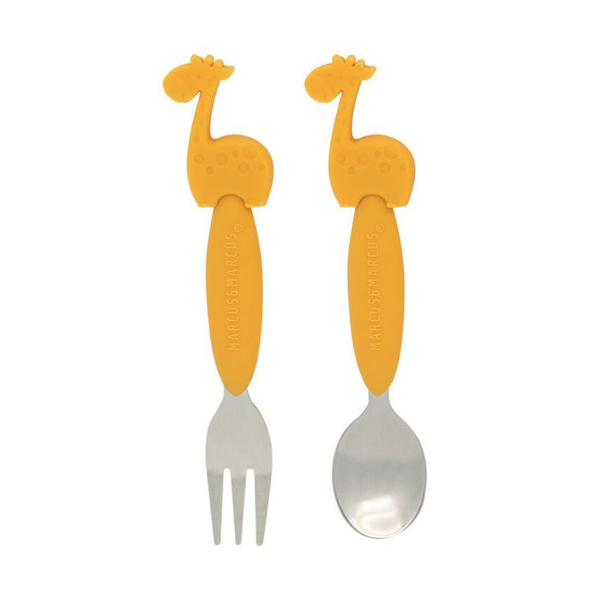 Marcus & Marcus: Spoon & Fork Set - Giraffe