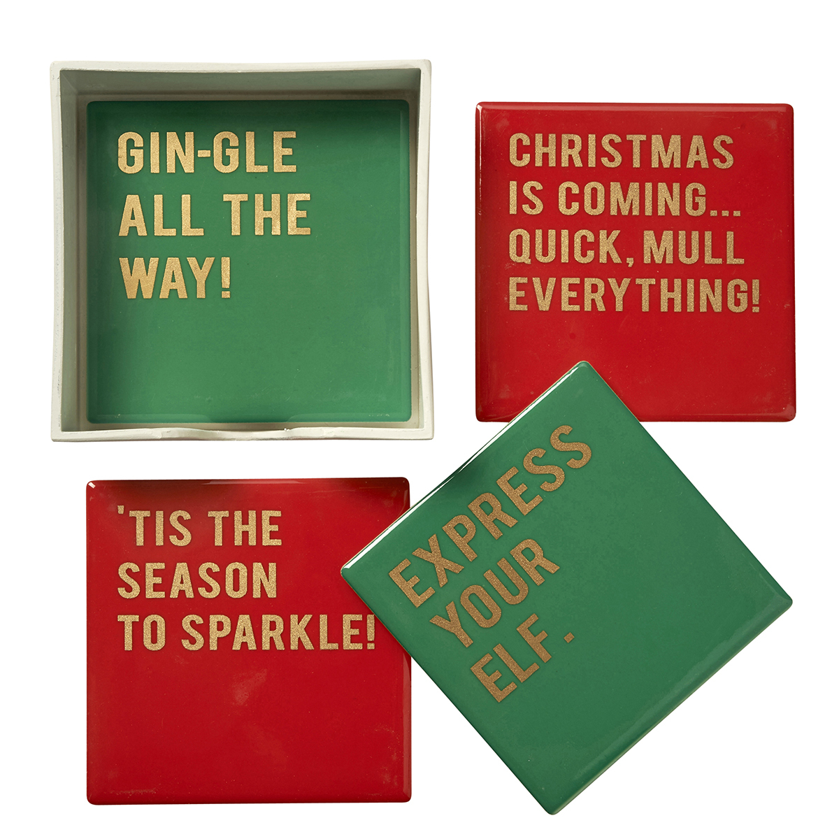 Set of 4 Christmas Coasters image