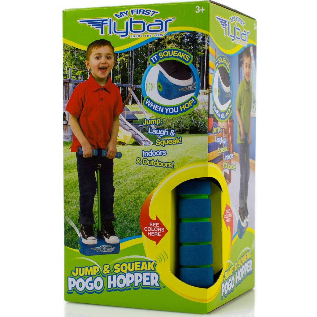 Flybar: Jump & Squeak Pogo Hopper - Blue image