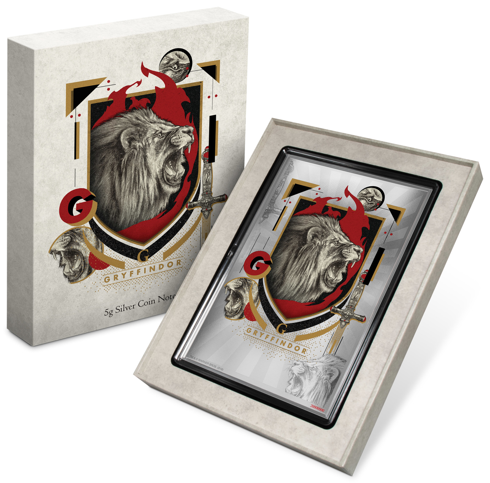 NZ Mint: Harry Potter - Silver Coin Note - Gryffindor 2020 (5g Silver) image