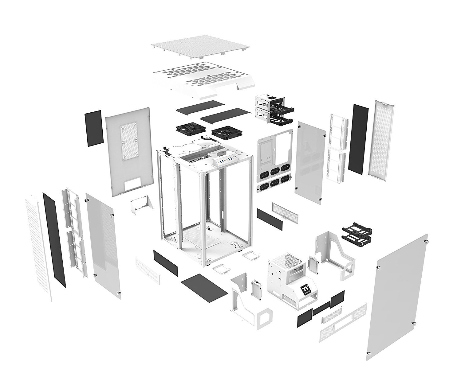 Thermaltake: The Tower 900 E-ATX Vertical Super Tower Chassis - Snow Edition (White) image