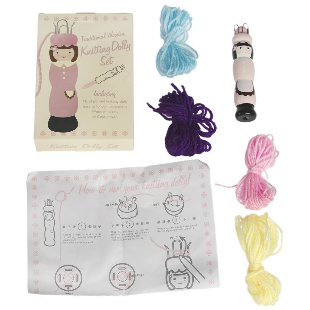 Wooden Knitting Dolly Set image
