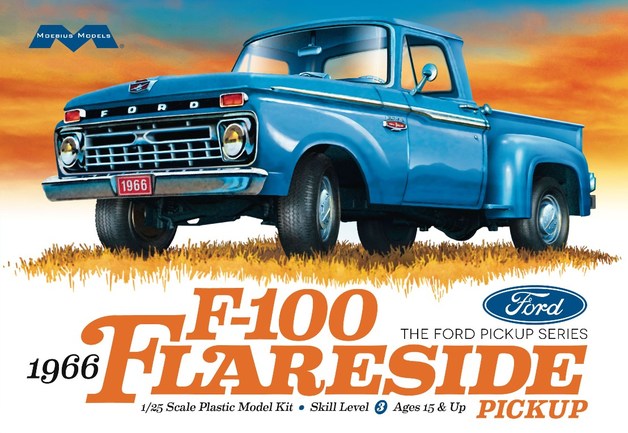 Moebius Models: 1/25 Ford F-100 Flareside 1966 - Model Kit