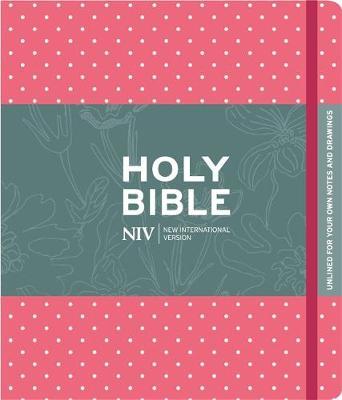 NIV Pink Polka Dot Journalling Bible with Unlined Margins by New International Version image