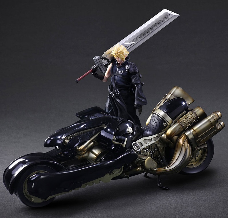 Final Fantasy: Cloud Strife & Fenrir - Play Arts Kai Figure Set image
