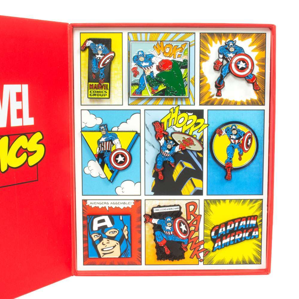 Marvel: Captain America - Retro Pin Set