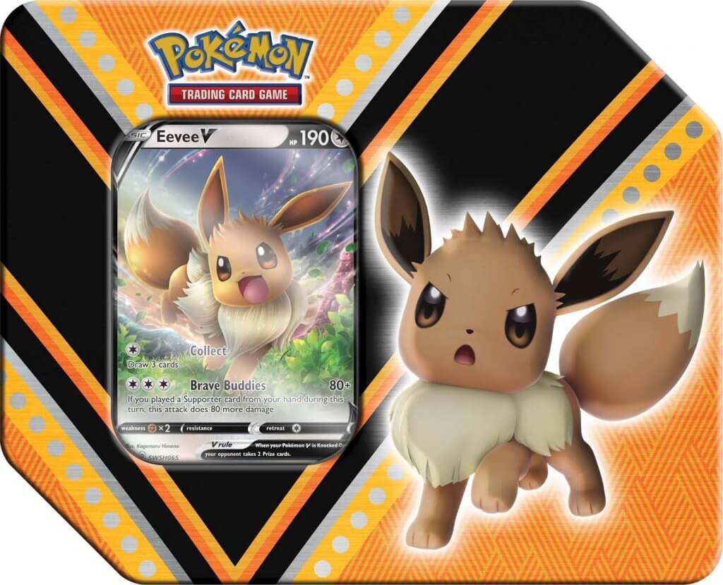 Pokemon TCG V Powers Tin Eevee V at Mighty Ape NZ