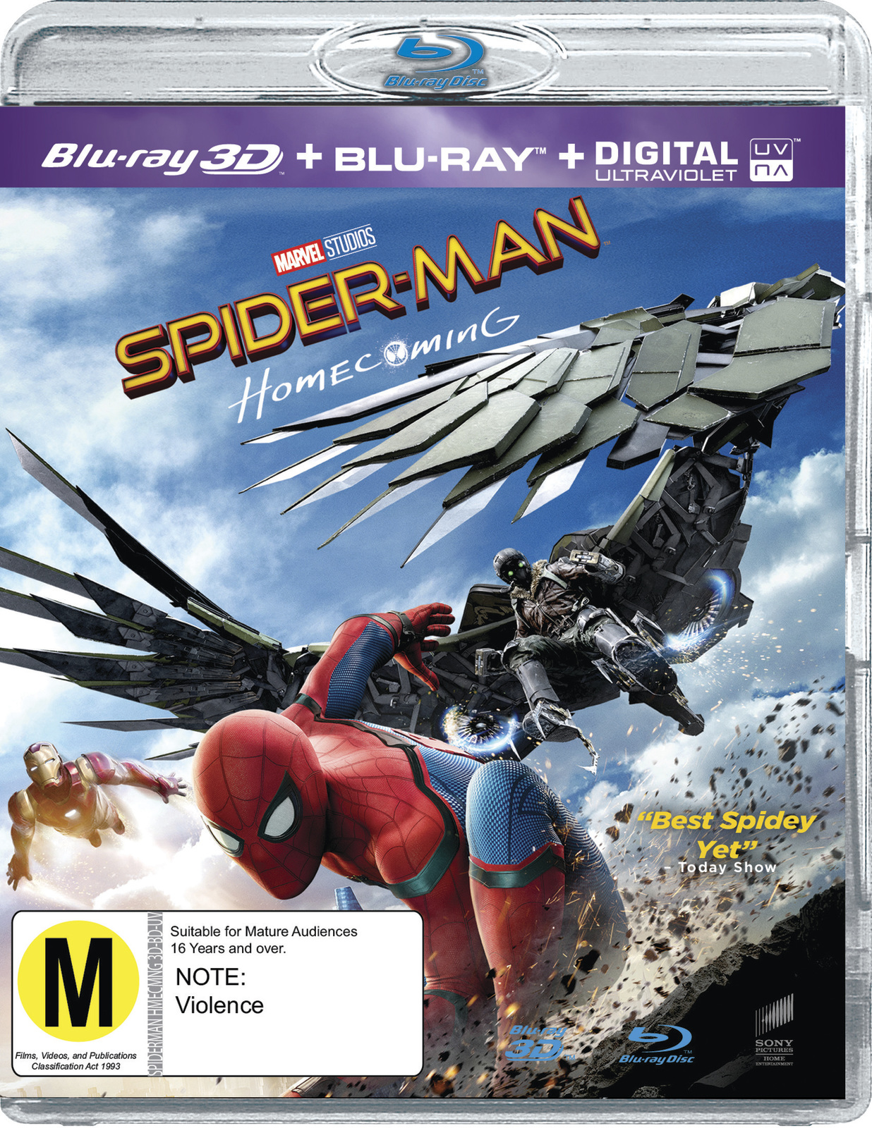 Spider-Man: Homecoming on Blu-ray, 3D Blu-ray, UV image