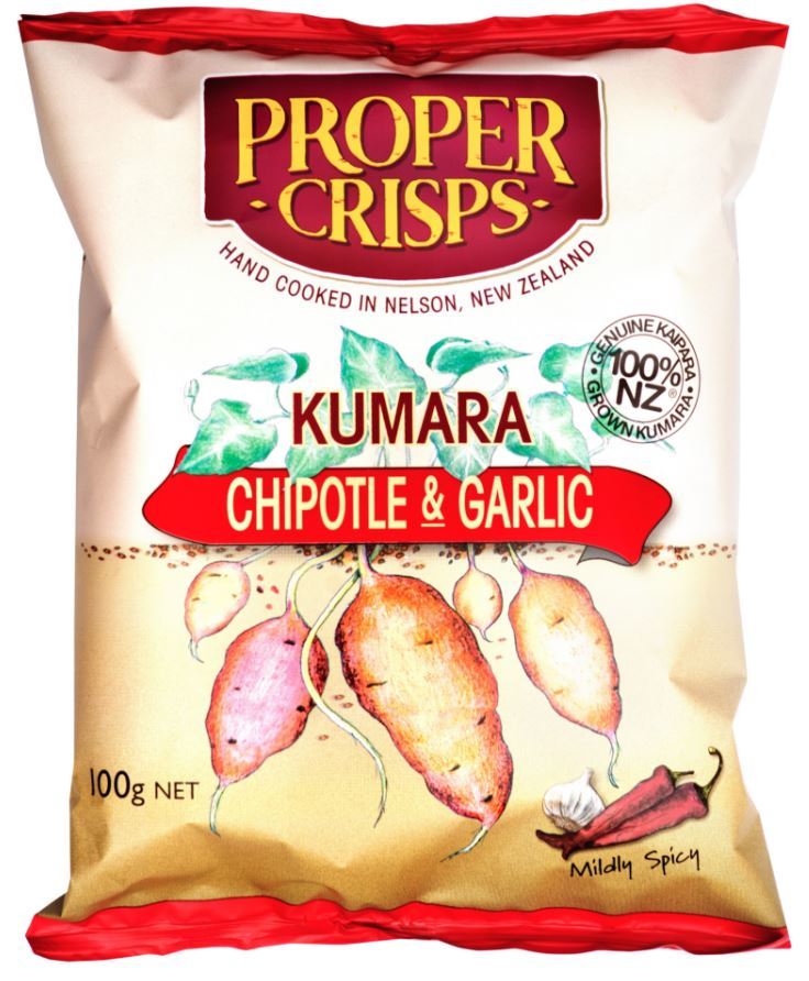 Proper Crisps - Kumara Chipotle & Garlic (100g) image