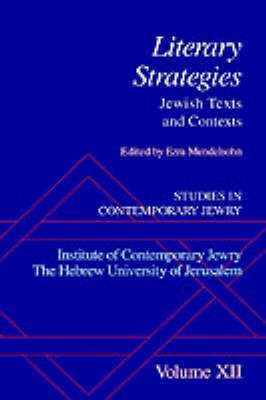 Studies in Contemporary Jewry: XII: Literary Strategies: Jewish Texts and Contexts image