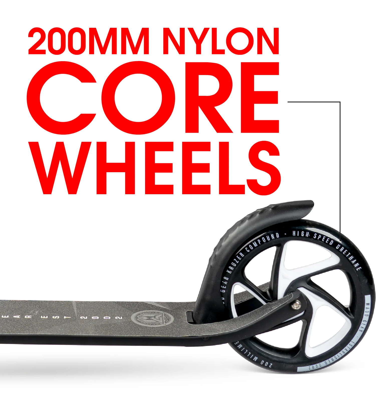 Buy Madd Gear Renegade Glide 200 Scooter White / Black at Mighty Ape NZ