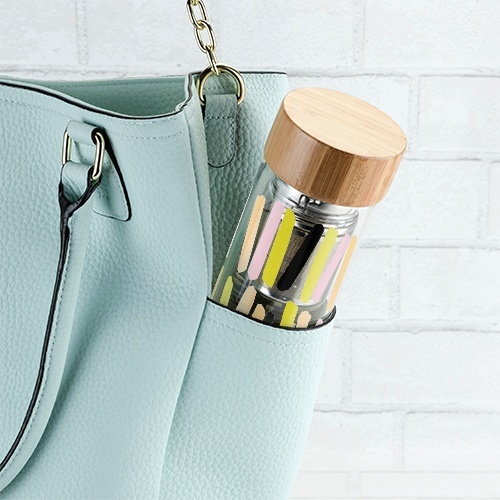 Pinky Up: Blair Glass Travel Infuser Mug - Sprinkles image