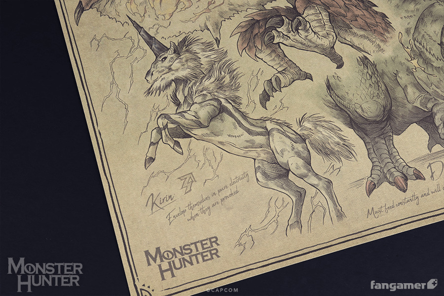 Monster Hunter: Elemental Monsters (18"x24") - Art Print