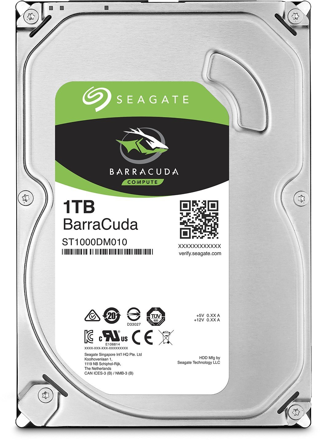 1TB Seagate BarraCuda 3.5" 7200RPM SATA HDD image