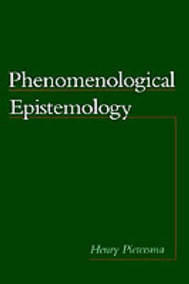 Phenomenological Epistemology by Henry Pietersma image
