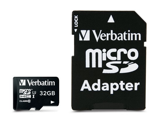 Verbatim Micro SDHC Card with Adaptor - 32GB (Class 10) image