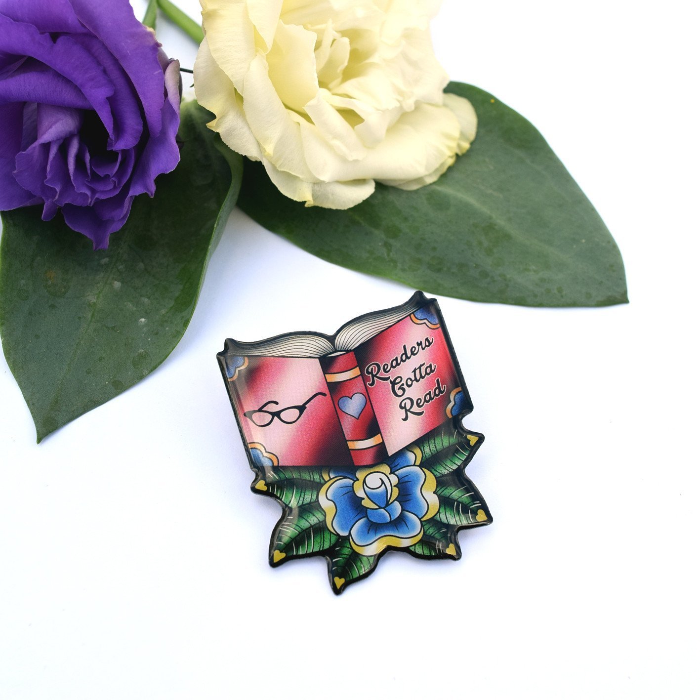 'Readers Gotta Read' Book Brooch image